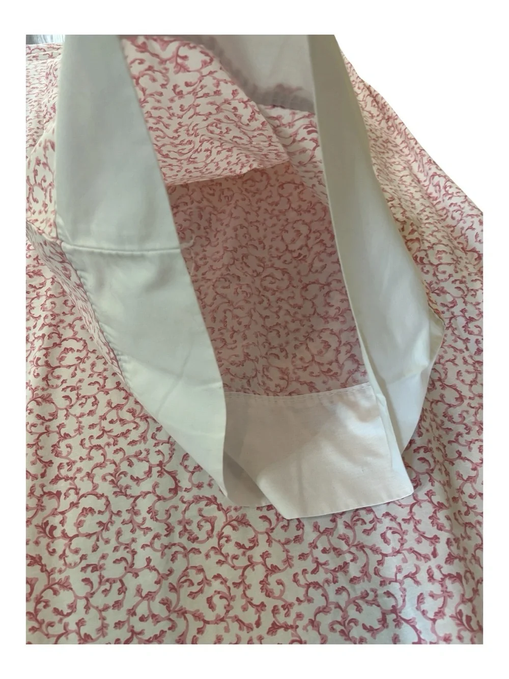 Vintage 2 Piece Croscill Ashley Twin Fitted  Sheet & Pillowcase Pink Filigree